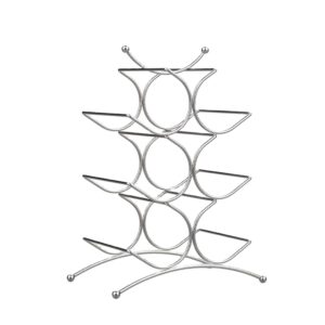 Casier à Vin Géométrique en Fer 6 Bouteilles - Support de Comptoir Design Nid d'Abeille - Finition Antirouille Luxe