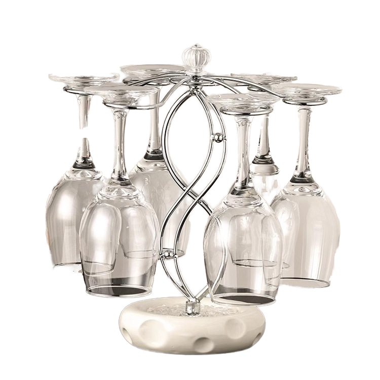 Porte-verre à Vin Mural Design Moderne Luxe - Support de Verre Suspendu Décoratif - Doré/Métal